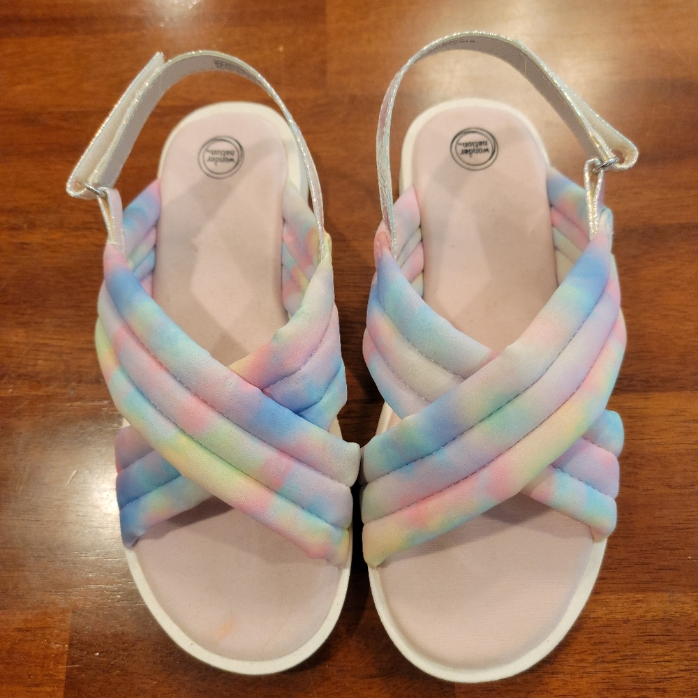 Wonder Nation Kids Crossband Rainbow Sandal